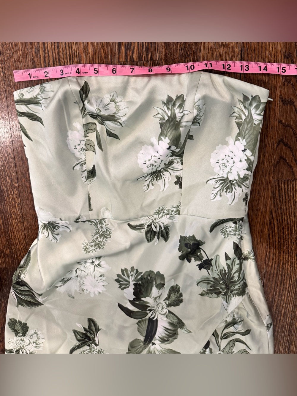 BHLDN Avianna Stretch Satin Strapless Side Slit In Maxi Size US 4 - Picture 3 of 8